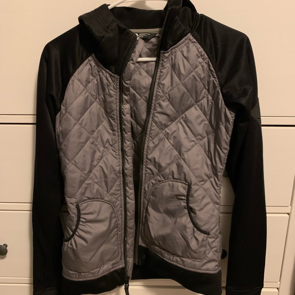 The North Face black grey zip up XS jacket